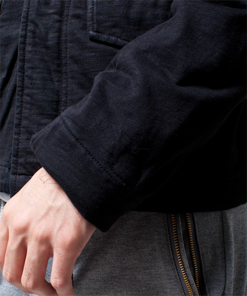 NANO universe（ナノユニバース）の「スラブJersey M-65（ミリタリージャケット・メンズ・ブラック/オリーブ・SMALL/MEDIUM/LARGE）」の14枚目の写真