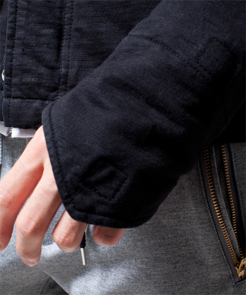 NANO universe（ナノユニバース）の「スラブJersey M-65（ミリタリージャケット・メンズ・ブラック/オリーブ・SMALL/MEDIUM/LARGE）」の15枚目の写真