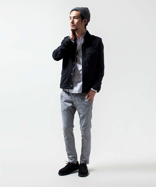 NANO universe（ナノユニバース）の「スラブJersey M-65（ミリタリージャケット・メンズ・ブラック/オリーブ・SMALL/MEDIUM/LARGE）」の18枚目の写真