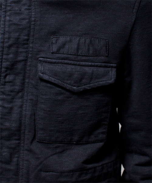 NANO universe（ナノユニバース）の「スラブJersey M-65（ミリタリージャケット・メンズ・ブラック/オリーブ・SMALL/MEDIUM/LARGE）」の9枚目の写真