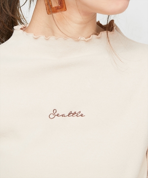 natural couture(ナチュラルクチュール)の「起毛フライスちびロゴプチハイロンTシャツ(Tシャツ/カットソー・レディース・ブラック/ベージュ/ピンク/アイボリー・FREE)」の9枚目の写真