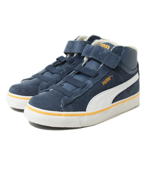 PUMA（プーマ）の「プーマミッド VULC ファー V (KIDS)（スニーカー・キッズ・ネイビー/グレー・17cm/18cm/15cm/16cm/12cm/20cm/21cm/14cm/19cm/13cm）」の11枚目の写真