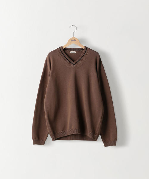Steven Alan（スティーブンアラン）の「＜Steven Alan＞ CORD COTTON LOOSE CRICKET KNIT/ニット（ニット/セーター・メンズ・ブラウン/グレー・X-LARGE/MEDIUM/LARGE/SMALL）」の10枚目の写真