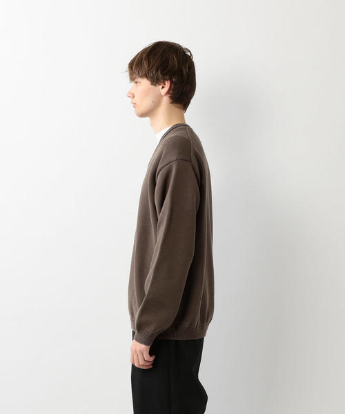 Steven Alan（スティーブンアラン）の「＜Steven Alan＞ CORD COTTON LOOSE CRICKET KNIT/ニット（ニット/セーター・メンズ・ブラウン/グレー・X-LARGE/MEDIUM/LARGE/SMALL）」の7枚目の写真