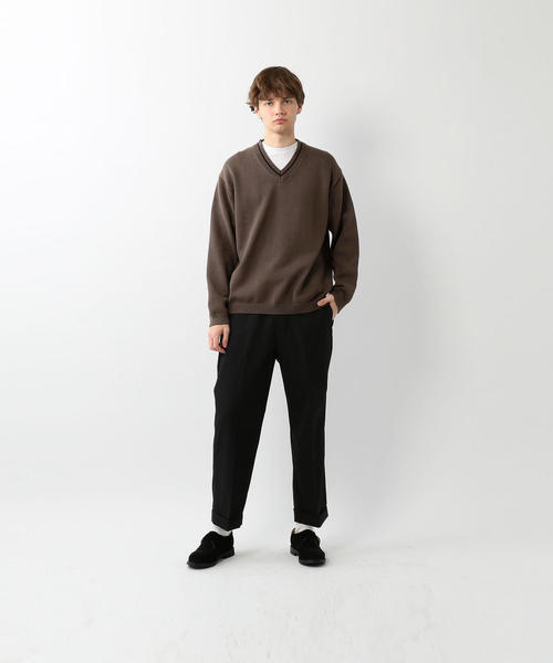 Steven Alan（スティーブンアラン）の「＜Steven Alan＞ CORD COTTON LOOSE CRICKET KNIT/ニット（ニット/セーター・メンズ・ブラウン/グレー・X-LARGE/MEDIUM/LARGE/SMALL）」の6枚目の写真