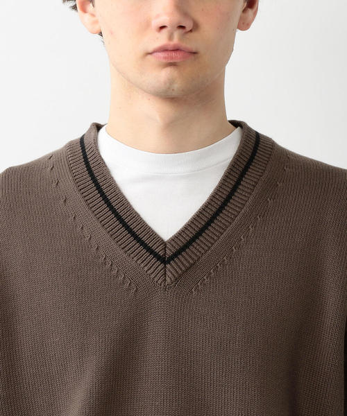 Steven Alan（スティーブンアラン）の「＜Steven Alan＞ CORD COTTON LOOSE CRICKET KNIT/ニット（ニット/セーター・メンズ・ブラウン/グレー・X-LARGE/MEDIUM/LARGE/SMALL）」の5枚目の写真
