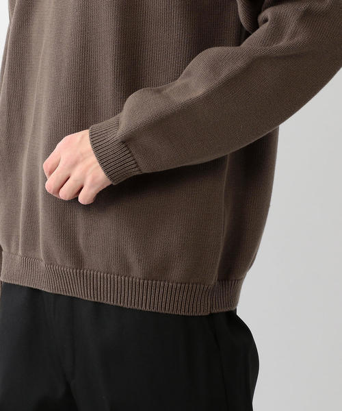 Steven Alan（スティーブンアラン）の「＜Steven Alan＞ CORD COTTON LOOSE CRICKET KNIT/ニット（ニット/セーター・メンズ・ブラウン/グレー・X-LARGE/MEDIUM/LARGE/SMALL）」の4枚目の写真