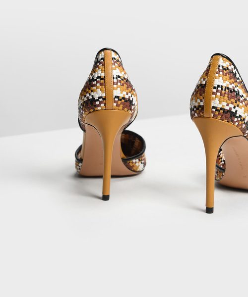 CHARLES & KEITH(チャールズ & キース)の「ラフィアドルセイヒール / Raffia D'orsay Heels(パンプス・レディース・ブラック/ブラウン/ベビーピンク・22.5cm/23cm/23.5cm/24.5cm/25cm)」の11枚目の写真