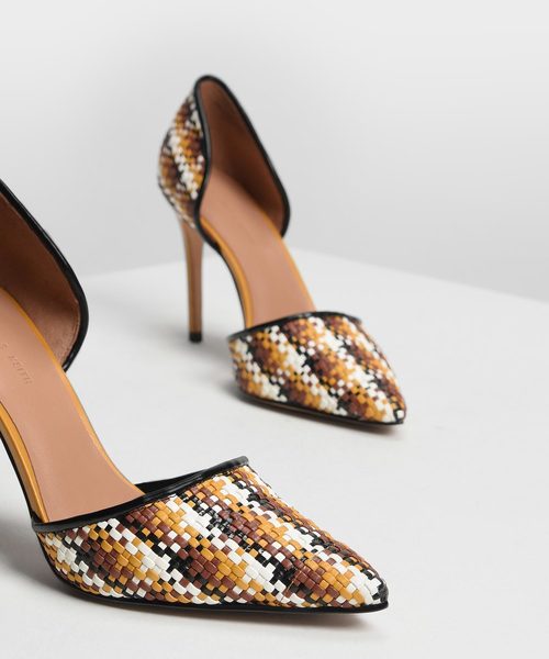 CHARLES & KEITH(チャールズ & キース)の「ラフィアドルセイヒール / Raffia D'orsay Heels(パンプス・レディース・ブラック/ブラウン/ベビーピンク・22.5cm/23cm/23.5cm/24.5cm/25cm)」の12枚目の写真