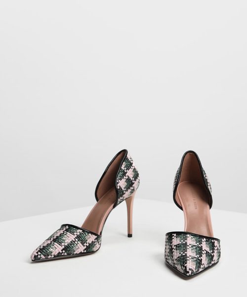 CHARLES & KEITH(チャールズ & キース)の「ラフィアドルセイヒール / Raffia D'orsay Heels(パンプス・レディース・ブラック/ブラウン/ベビーピンク・22.5cm/23cm/23.5cm/24.5cm/25cm)」の14枚目の写真