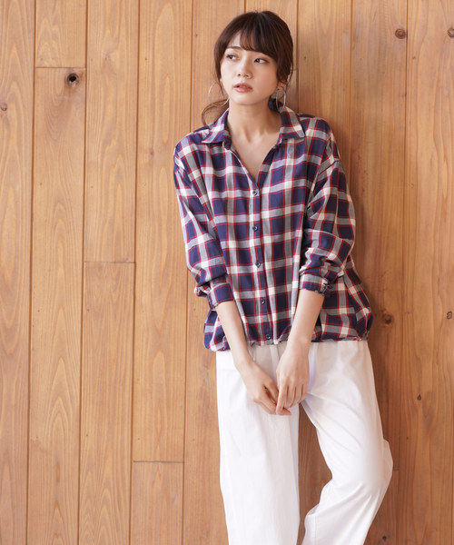 rps（アールピーエス）の「裾タック前開きシャツ（シャツ/ブラウス・レディース・ピンク/ベージュ/オフホワイト/ブラック・M）」の19枚目の写真