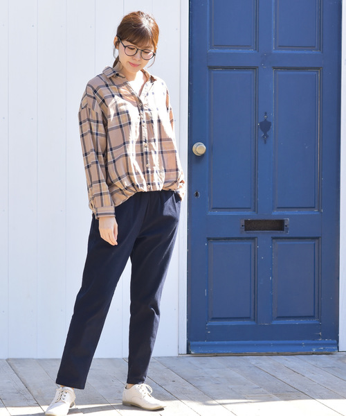 rps（アールピーエス）の「裾タック前開きシャツ（シャツ/ブラウス・レディース・ピンク/ベージュ/オフホワイト/ブラック・M）」の18枚目の写真