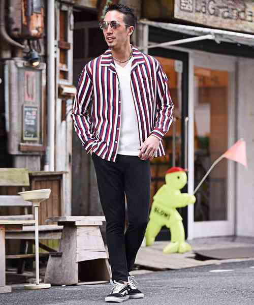 JOKER(ジョーカー)の「オープンカラー長袖シャツ(シャツ/ブラウス・メンズ・ホワイト系その他/レッド系その他/ブルー系その他/ホワイト系その他3/ベージュ系その他/ベージュ系その他2/ブラック系その他2/ブラック系その他/ホワイト系その他2/ブラック系その他3・L/M/XL)」の19枚目の写真