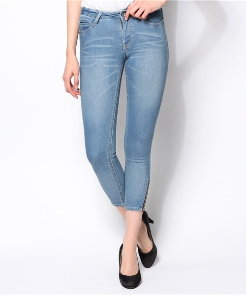 ROSE BUD(ローズバッド)の「LPT-14103 SIDE ZIP SKINNY PANTS(デニムパンツ・レディース・ブルー/ライトブルー・26/24/28)」の2枚目の写真