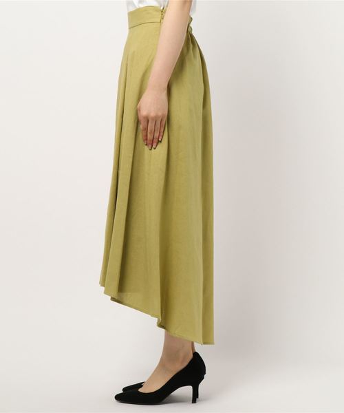 FREE'S MART（フリーズマート）の「麻調合繊前後差フレアスカート（スカート・レディース・ベージュ/ピンク/イエロー・FREE）」の5枚目の写真