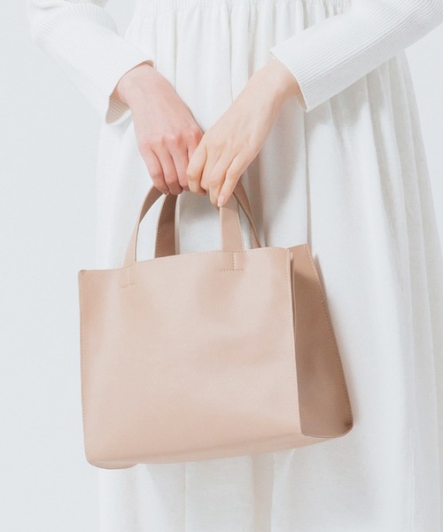 セール】PU(合成皮革) スクエア 高見え ミニ トートバッグ（トート