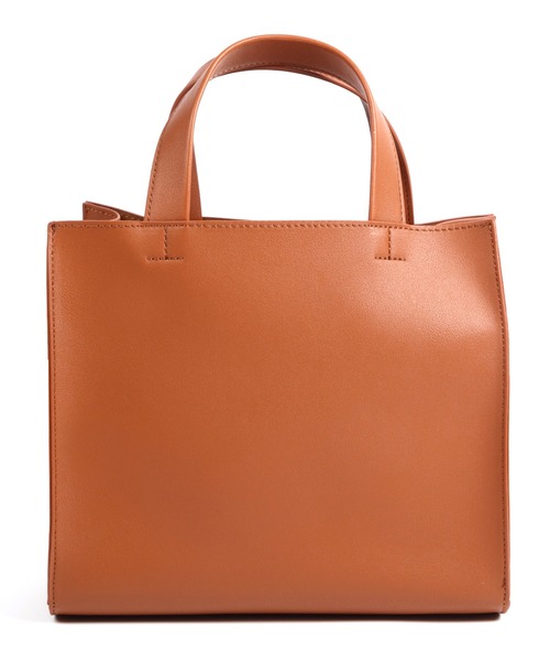 MURA（ムラ）の「PU(合成皮革) スクエア 高見え ミニ トートバッグ（トートバッグ・レディース・ブラック/ダークブラウン/ネイビー/グレー/キャメル/ベージュ・FREE）」の10枚目の写真