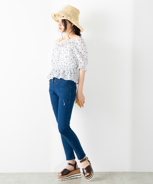 WEGO（ウィゴー）の「WEGO/2wayフリルオフショルブラウス（シャツ/ブラウス・レディース・ホワイト/その他2/イエロー/その他1/グリーン系その他/パープル/ブラック系その他2/グリーン・FREE）」の21枚目の写真