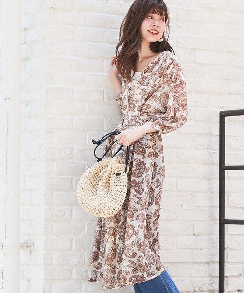 natural couture（ナチュラルクチュール）の「たっぷりギャザーガウンワンピース（ワンピース・レディース・ブラック/オフホワイト/ミント/ボルドー/ベージュ系その他・FREE）」の22枚目の写真