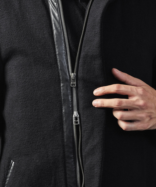 5351 POUR LES HOMMES(ゴーサンゴーイチプールオム)の「【Lanificio F.lli Mannelle社】フーディーコート(ステンカラーコート・メンズ・チャコールグレー/ブラック・44/46/48/50)」の15枚目の写真