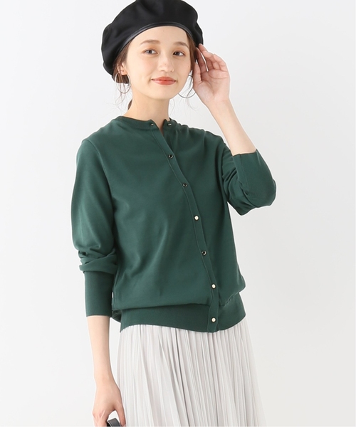 La TOTALITE(ラトータリテ)の「POP クルーネックカーディガン【手洗い可能】◆(カーディガン/ボレロ・レディース・グリーン/アイボリー/キャメル・FREE)」の2枚目の写真