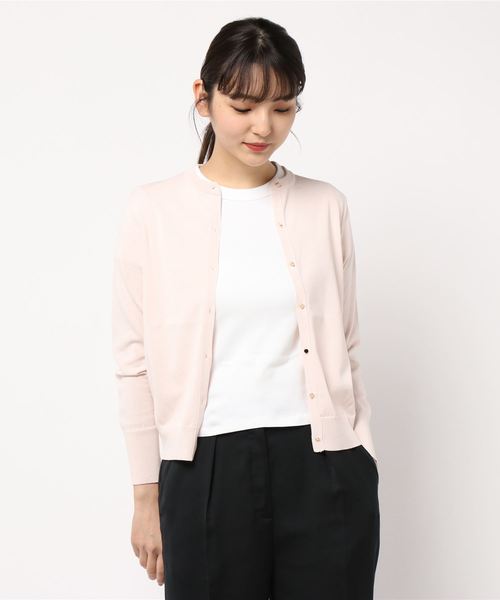 La TOTALITE(ラトータリテ)の「POP クルーネックカーディガン【手洗い可能】◆(カーディガン/ボレロ・レディース・グリーン/アイボリー/キャメル・FREE)」の6枚目の写真