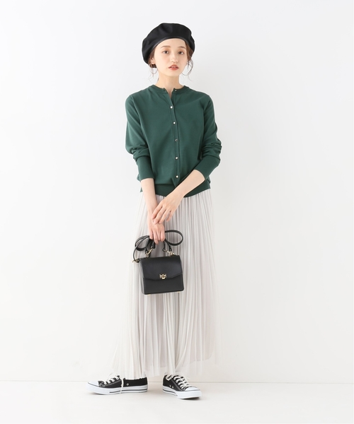 La TOTALITE(ラトータリテ)の「POP クルーネックカーディガン【手洗い可能】◆(カーディガン/ボレロ・レディース・グリーン/アイボリー/キャメル・FREE)」の11枚目の写真