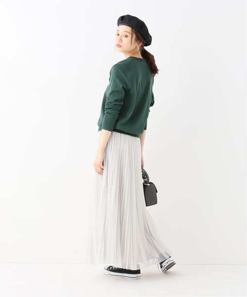 La TOTALITE(ラトータリテ)の「POP クルーネックカーディガン【手洗い可能】◆(カーディガン/ボレロ・レディース・グリーン/アイボリー/キャメル・FREE)」の12枚目の写真