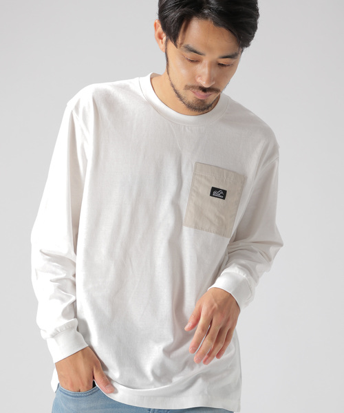 BAYFLOW（ベイフロー）の「フハクポケットL/S TEE（Tシャツ/カットソー・メンズ・カーキ/ホワイト/ネイビー・MEDIUM/LARGE）」の2枚目の写真