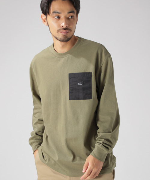 BAYFLOW（ベイフロー）の「フハクポケットL/S TEE（Tシャツ/カットソー・メンズ・カーキ/ホワイト/ネイビー・MEDIUM/LARGE）」の3枚目の写真
