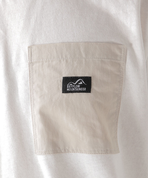 BAYFLOW（ベイフロー）の「フハクポケットL/S TEE（Tシャツ/カットソー・メンズ・カーキ/ホワイト/ネイビー・MEDIUM/LARGE）」の13枚目の写真