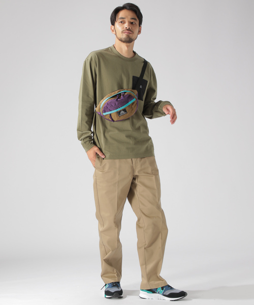 BAYFLOW（ベイフロー）の「フハクポケットL/S TEE（Tシャツ/カットソー・メンズ・カーキ/ホワイト/ネイビー・MEDIUM/LARGE）」の5枚目の写真