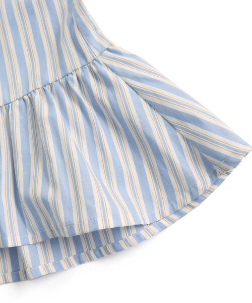 apres les cours（アプレレクール）の「/ストライプシャツワンピ（シャツワンピース・キッズ・ブルー・140/90/100/110/120/80/130）」の7枚目の写真