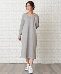 ゆったり裏起毛ふんわりあったか ロングワンピース
