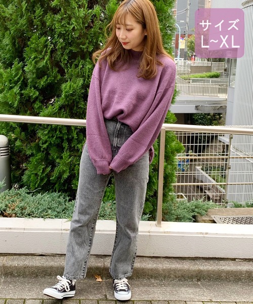 apres jour(アプレジュール)の「【大きいサイズ】ハイネックもちもちニット【ZOZOTOWN限定アイテム】(ニット/セーター・レディース・パープル/ラベンダー/アイボリー/ライトベージュ/モカ/ダークブラウン/スモークピンク・X-LARGE)」の19枚目の写真