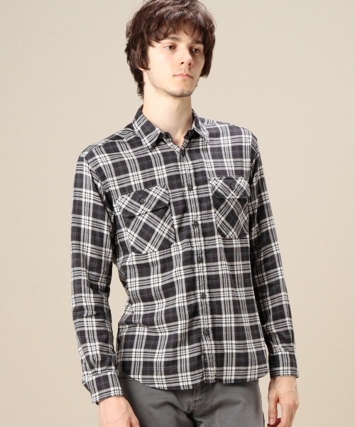 MONKEY TIME（モンキータイム）の「MT C/R/L チェック ワーク シャツ ◆（シャツ/ブラウス・メンズ・ダークグレー/レッド・MEDIUM/SMALL/LARGE）」の7枚目の写真