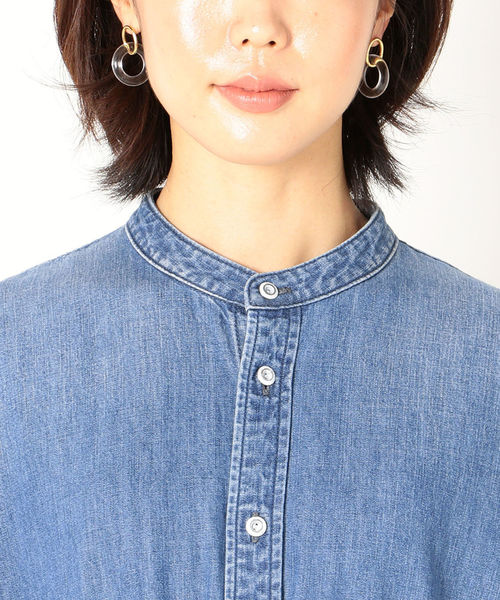 Healthy denim（ヘルシーデニム）の「Healthy DENIM:CHESTNUTデニムシャツワンピース◇（シャツワンピース・レディース・ブルー・SMALL）」の10枚目の写真