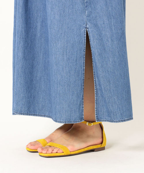 Healthy denim（ヘルシーデニム）の「Healthy DENIM:CHESTNUTデニムシャツワンピース◇（シャツワンピース・レディース・ブルー・SMALL）」の13枚目の写真