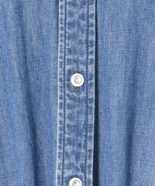 Healthy denim（ヘルシーデニム）の「Healthy DENIM:CHESTNUTデニムシャツワンピース◇（シャツワンピース・レディース・ブルー・SMALL）」の15枚目の写真