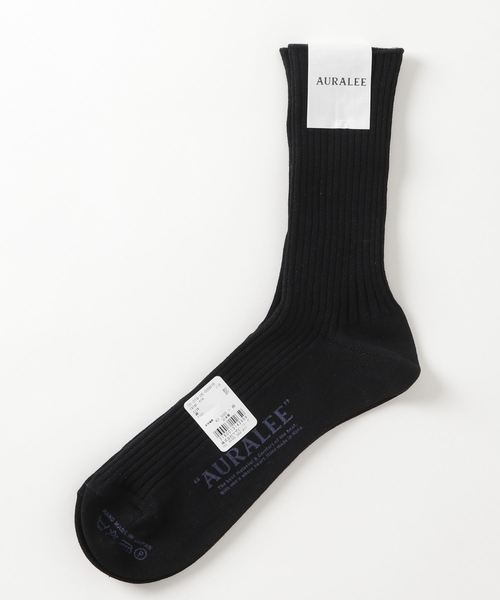 AURALEE(オーラリー)の「AURALEE / "GIZA HIGH GAUGE SOX" ソックス(ソックス/靴下・メンズ・ベージュ/ホワイト/ブラック・FREE)」の7枚目の写真