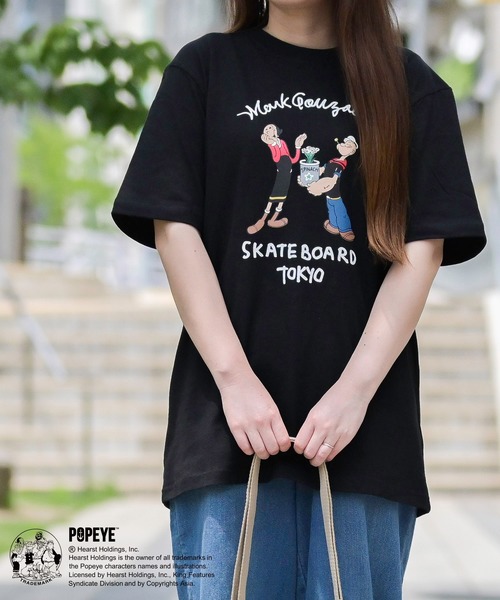 セール 半袖 H Mark Gonzales トップス Mark マーク ゴンザレス Popeye ポパイ プリントtシャツ 半袖 Tee Tシャツ カットソー Mark Gonzales マーク ゴンザレス のファッション
