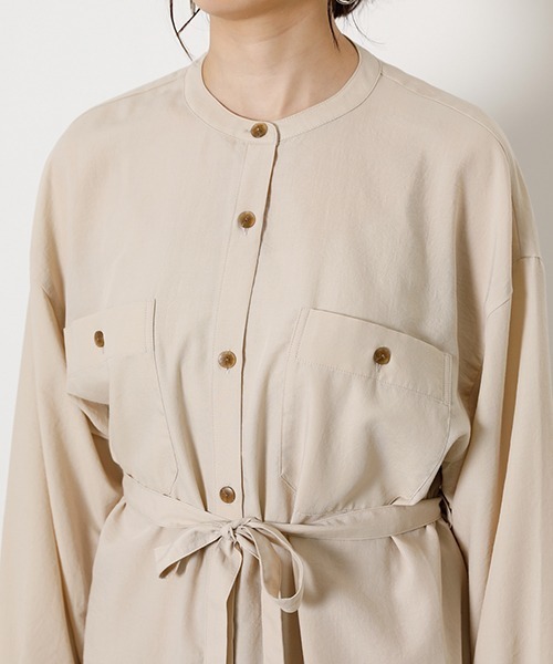 AZUL by moussy（アズールバイマウジー）の「SHEER LONG SHIRT/シアー