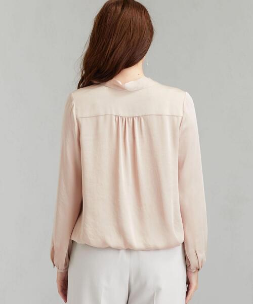 green label relaxing(グリーンレーベルリラクシング)の「D JKIN ボウタイ ブラウス(シャツ/ブラウス・レディース・ベージュ/オフホワイト・FREE)」の5枚目の写真