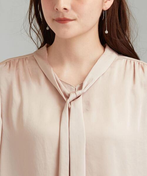 green label relaxing(グリーンレーベルリラクシング)の「D JKIN ボウタイ ブラウス(シャツ/ブラウス・レディース・ベージュ/オフホワイト・FREE)」の6枚目の写真