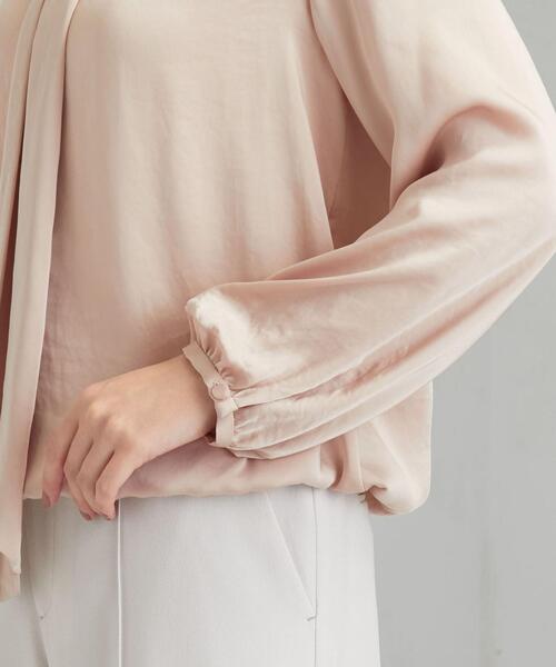 green label relaxing(グリーンレーベルリラクシング)の「D JKIN ボウタイ ブラウス(シャツ/ブラウス・レディース・ベージュ/オフホワイト・FREE)」の9枚目の写真