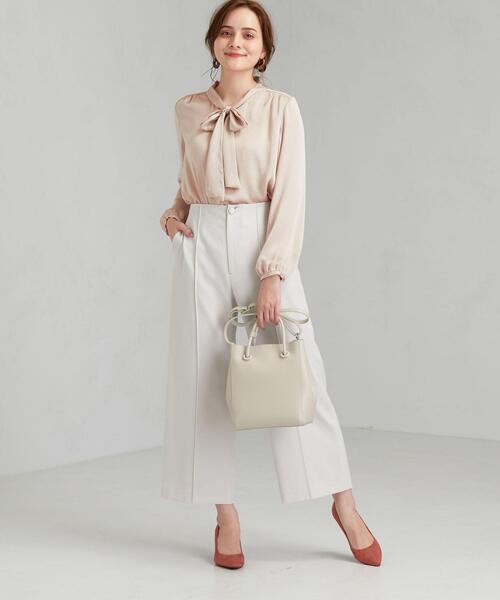 green label relaxing(グリーンレーベルリラクシング)の「D JKIN ボウタイ ブラウス(シャツ/ブラウス・レディース・ベージュ/オフホワイト・FREE)」の12枚目の写真