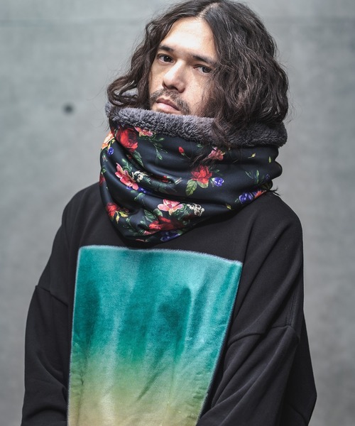 GLIMCLAP(グリムクラップ)の「msw783-Gradation & Impact print Loose silhoutte Sweat pullover プルオーバー(スウェット・メンズ・ブラック/オフホワイト・M/L)」の10枚目の写真