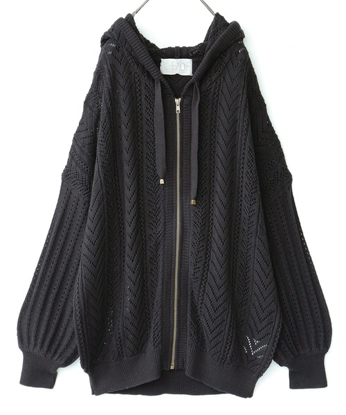 archivio ✳︎ニットパーカー　36 Code:graphy』 アーチロゴジップアップパーカー (Melange Grey) |