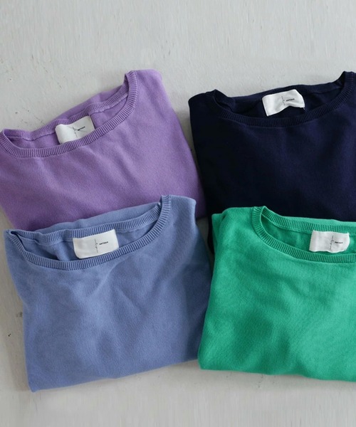 antiqua（アンティカ）の「ドルマン綿ニット（ニット/セーター・レディース・ブラック/オフホワイト/ブラウン系その他/ベージュ系その他/グリーン系その他/ブルー系その他/ピンク系その他/ブラウン系その他2/グリーン系その他2/ブルー系その他2/グリーン/サックスブルー/ライラック/マスタード/グレー系その他・FREE）」の16枚目の写真