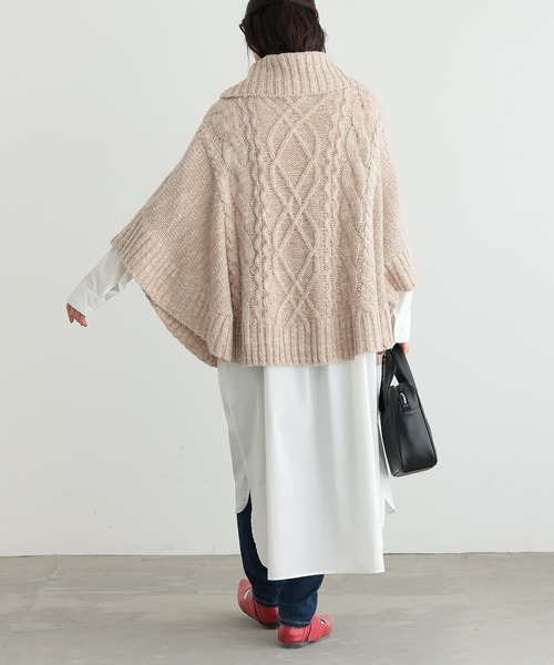 値下げok amavel ニットポンチョ セール】 ソフトニットポンチョ （ポンチョ）｜BIYOMA / ビヨーマ